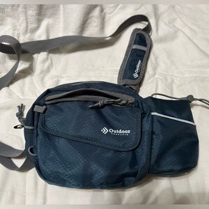 Navy and Gray Men's Belt Bag